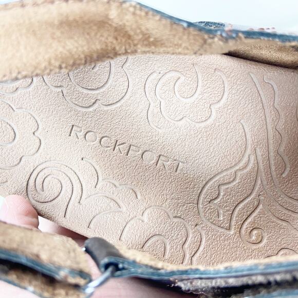 Rockport 8.5 Womens Brown Metallic Leather Gladiator Comfort Sandals - Picture 7 of 10